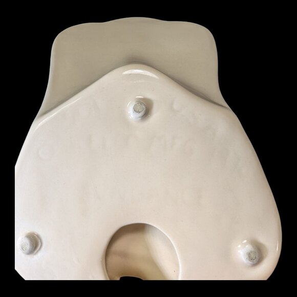 Vintage 70’s-80’s Ceramic Floral Swan Figure Hand Towel Holder Made In USA - Picture 3 of 6